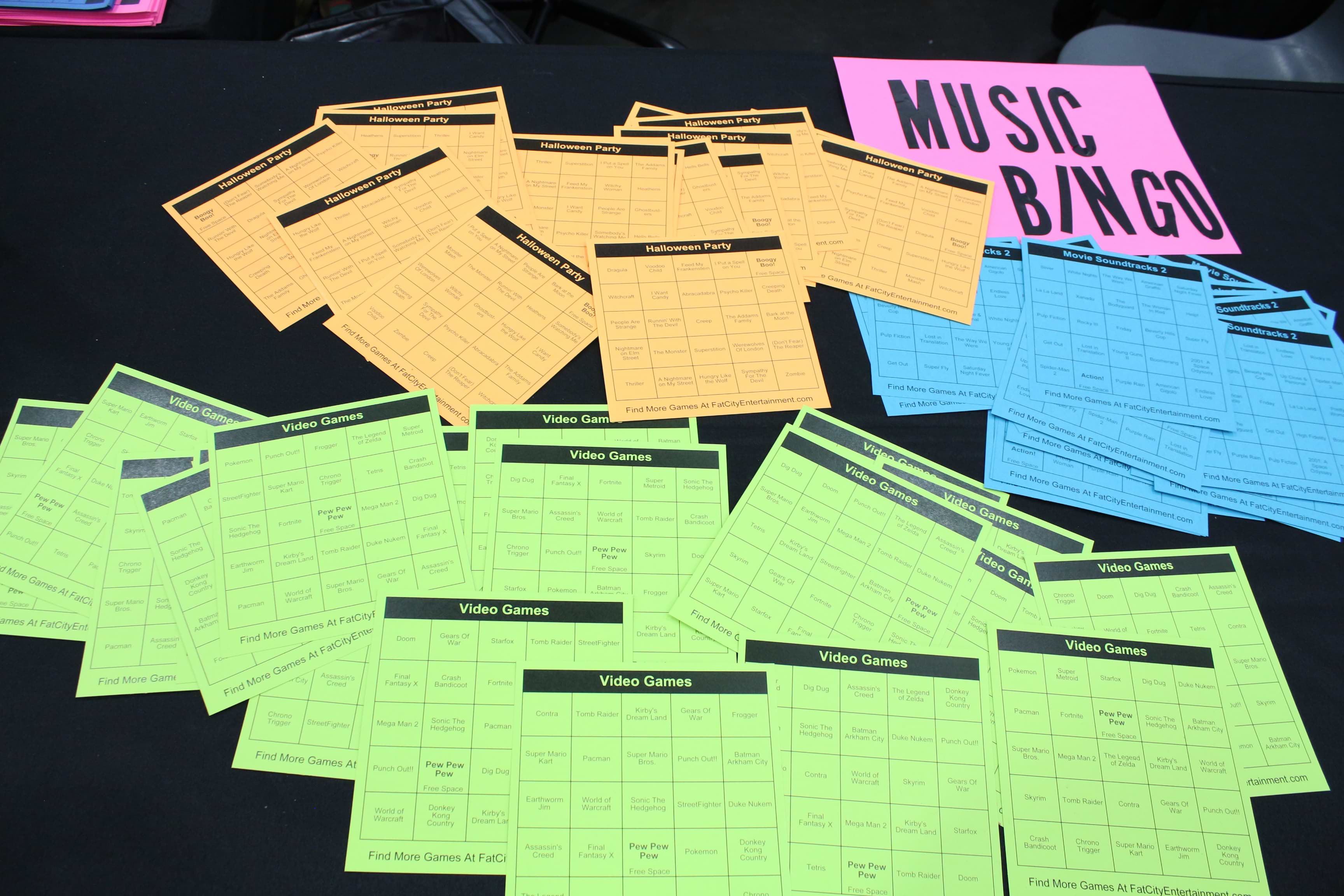 The 80s - 250 Music Bingo Cards
