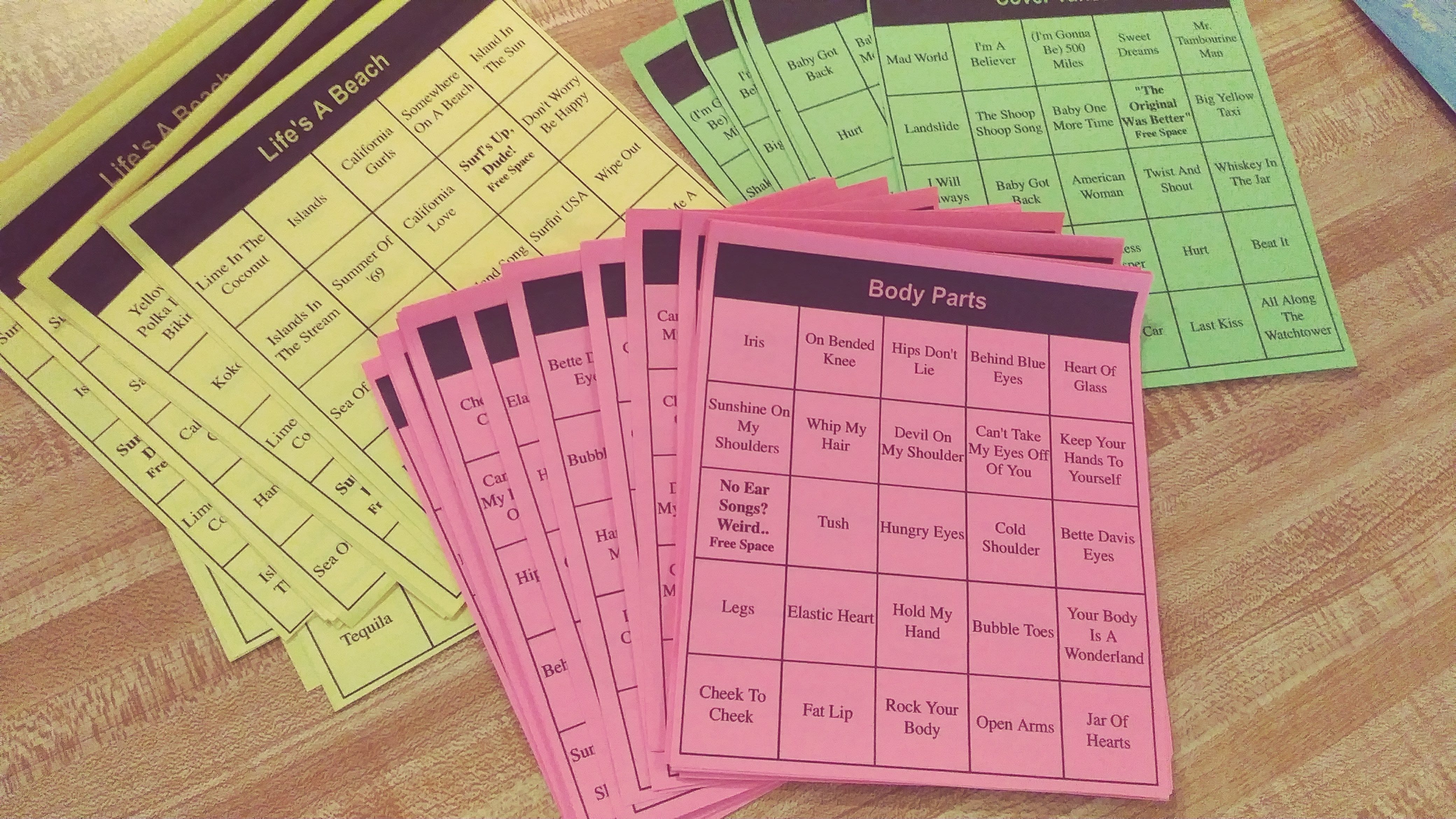 April Fools (Soundalikes) - 250 Music Bingo Cards