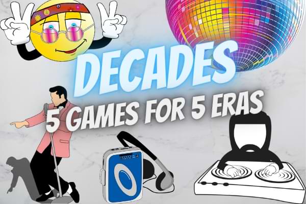 "Decades" Music Bingo 5-Pack