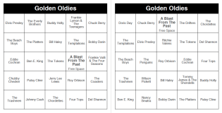 Punk Rock - 250 Music Bingo Cards