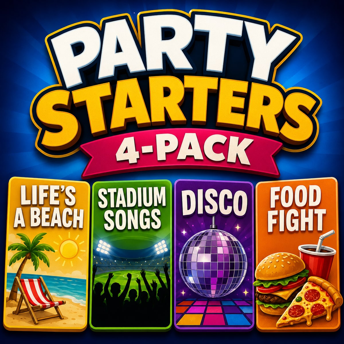 Party Starter - Music Bingo 4-Pack